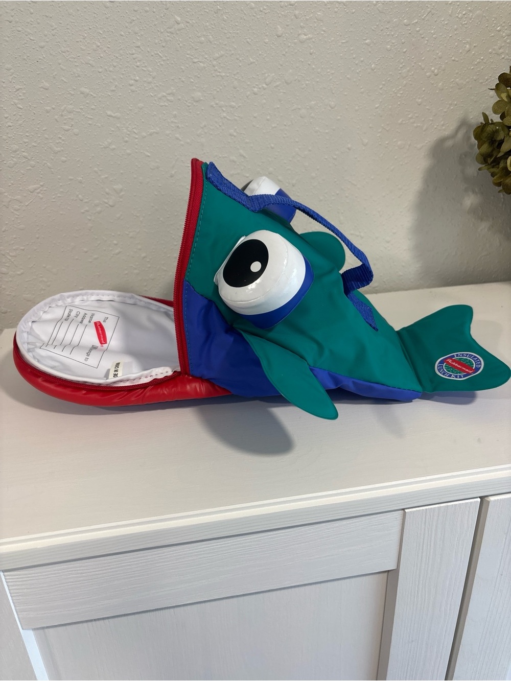 Rubbbermaid Gilbert Fish Insulated lunch bag vintage 90’s 12” rare nostalgia